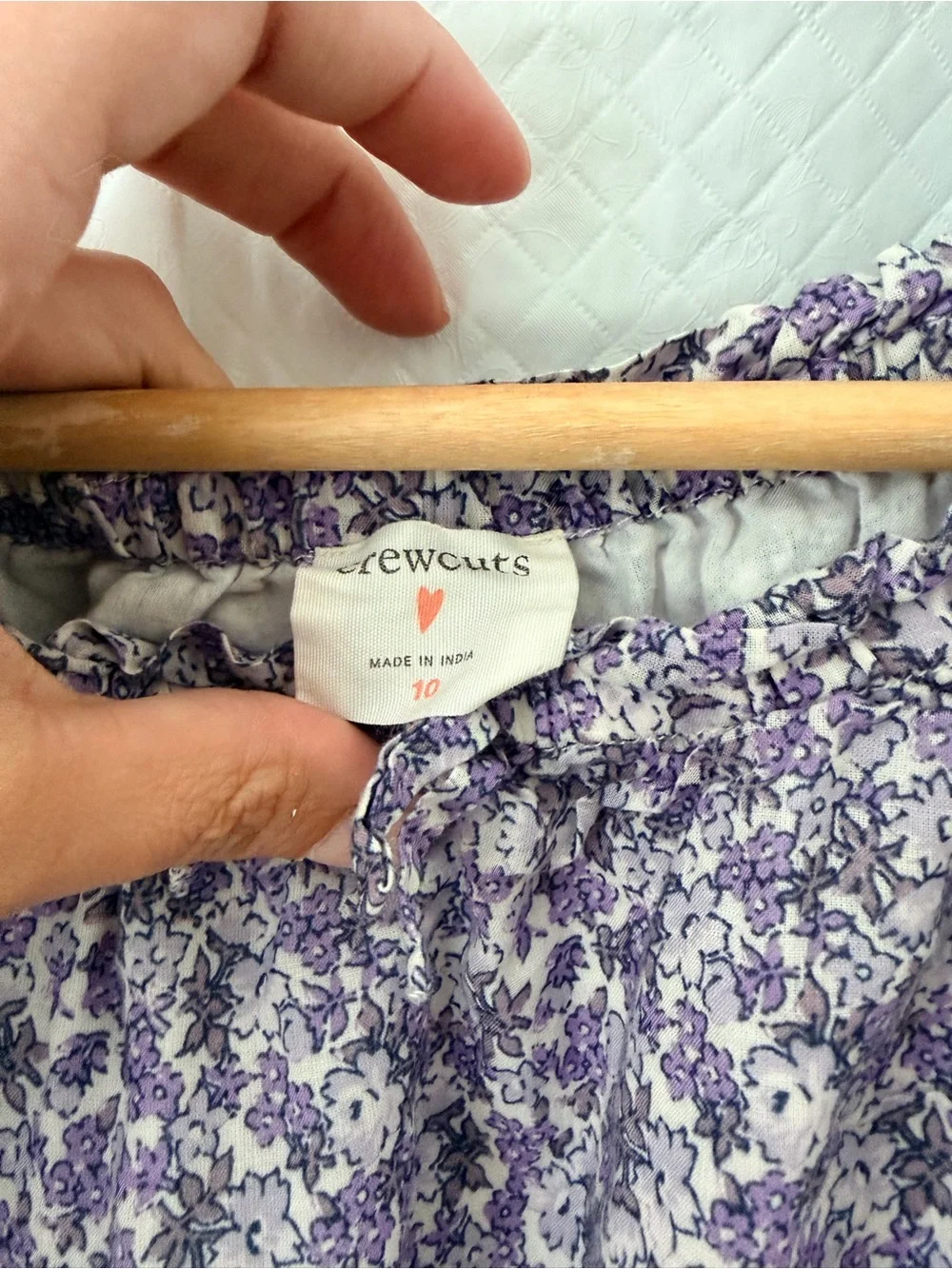 Crewcuts Lavender Floral Puff-Sleeve Midi Dress